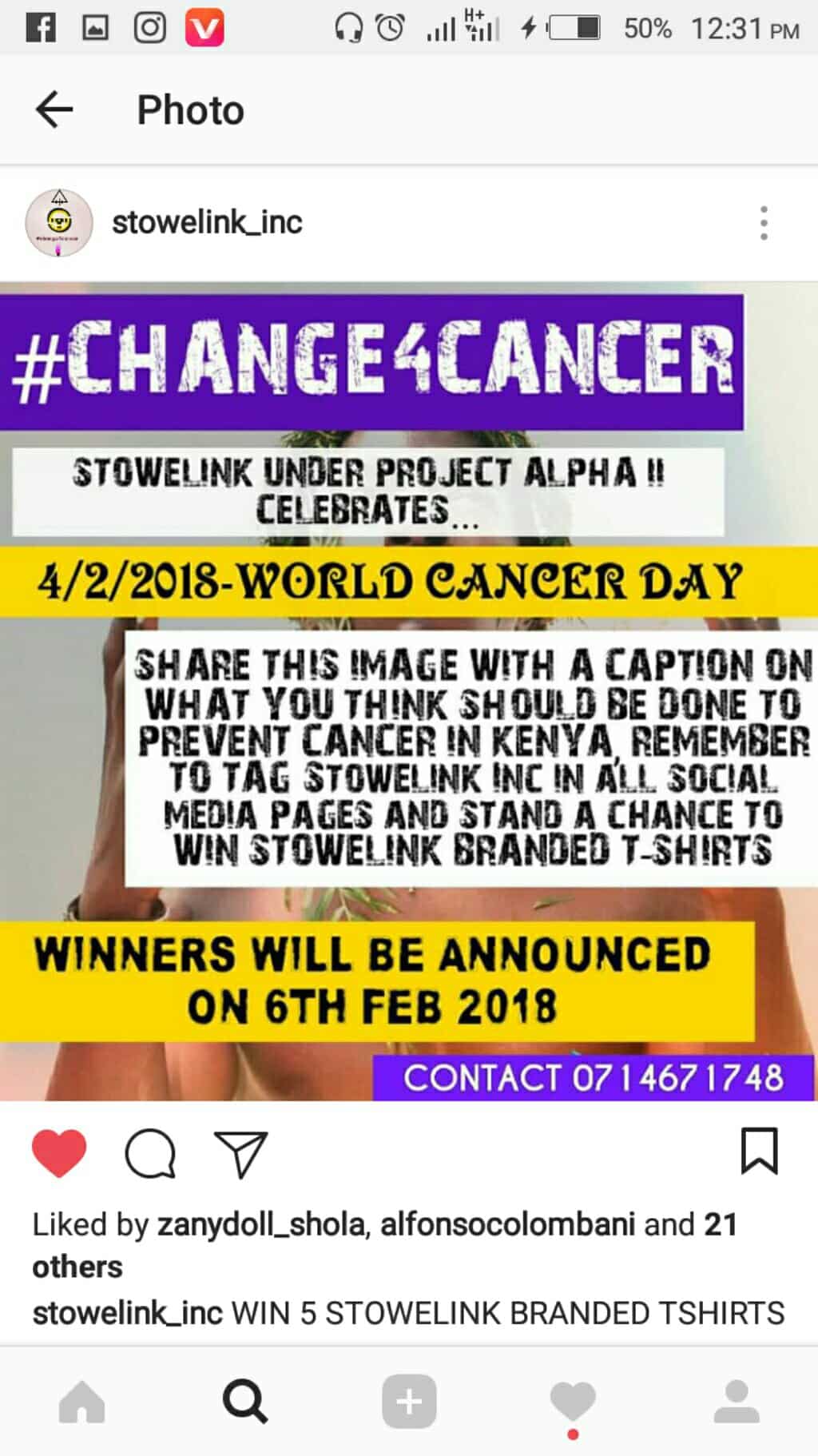 PROJECT ALPHA 2018: #CHANGE4CANCER ONLINE CAMPAIGN