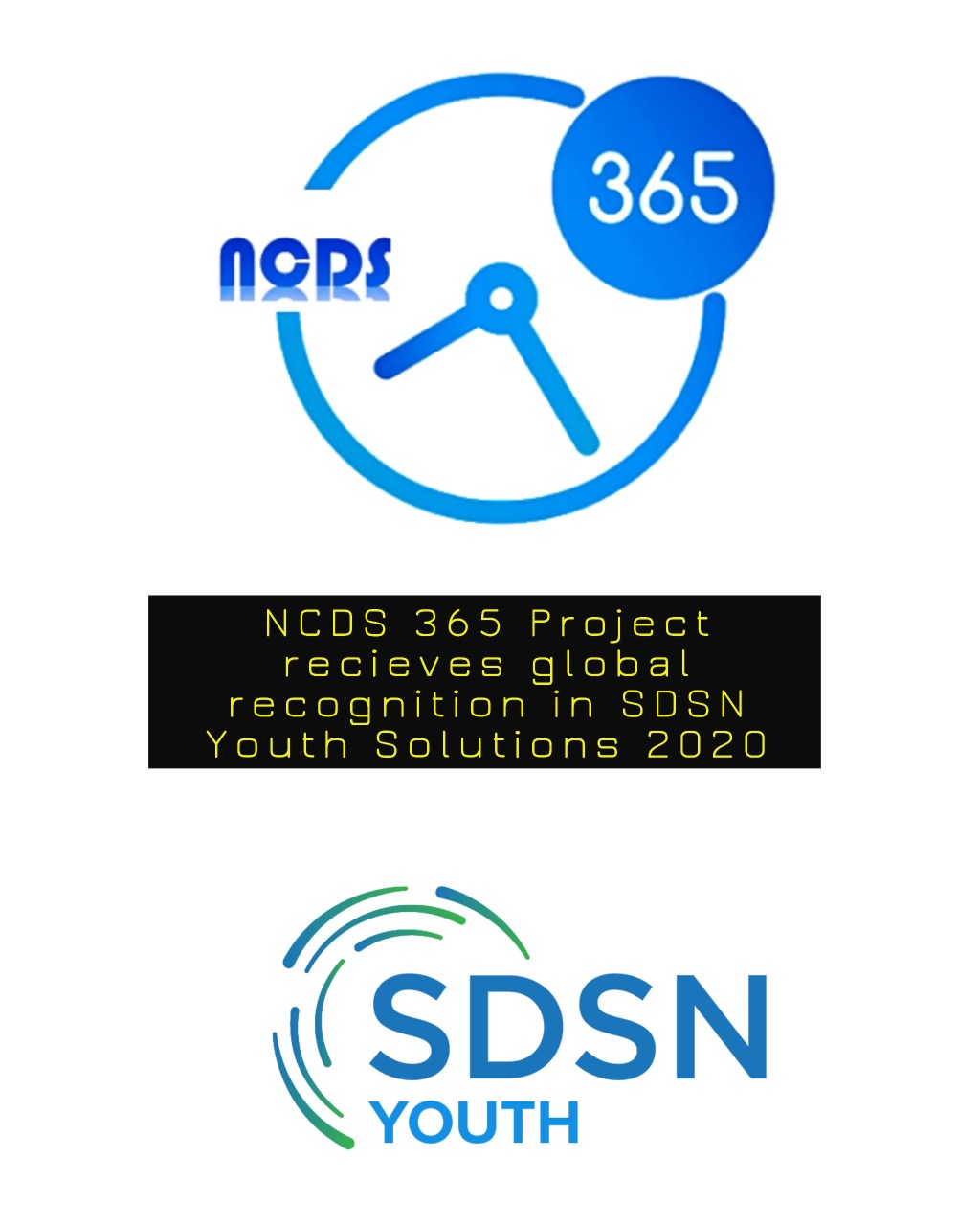NCDS 365 PROJECT RECEIVES GLOBAL RECOGNITION AS ONE OF THE 50 #YOUTHSOLUTIONS FEATURED IN @SDSNYSOLUTIONS’ 2020