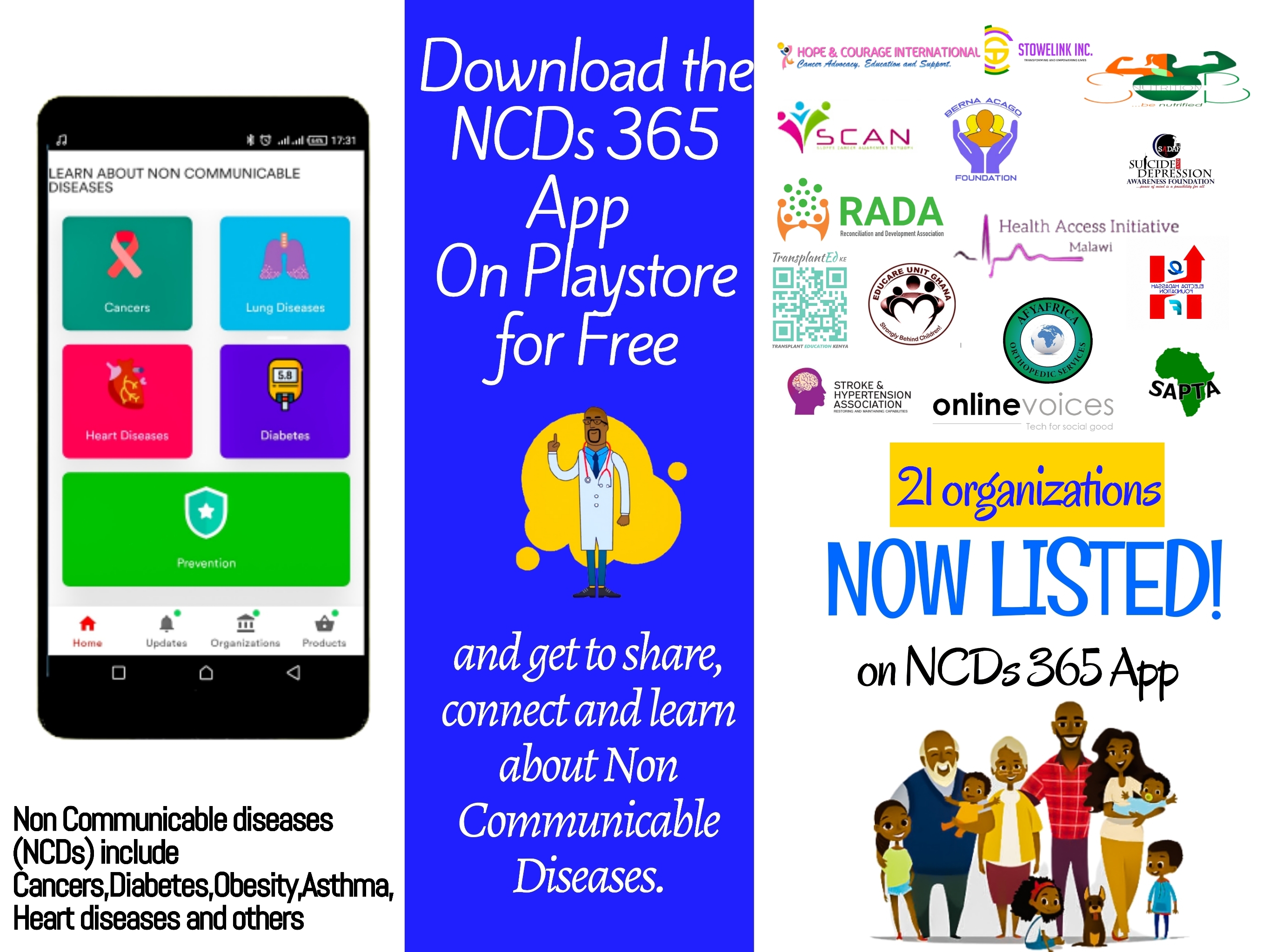 21 ORGANIZATIONS PARTNER WITH STOWELINK IN THE NCDS 365 APP