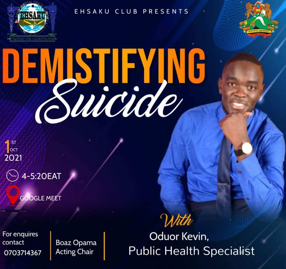 STOWELINK CPO-ODUOR KEVIN INVITED AS GUEST SPEAKER DURING EHSAKU WEBINAR SERIES ON SUICIDE PREVENTION