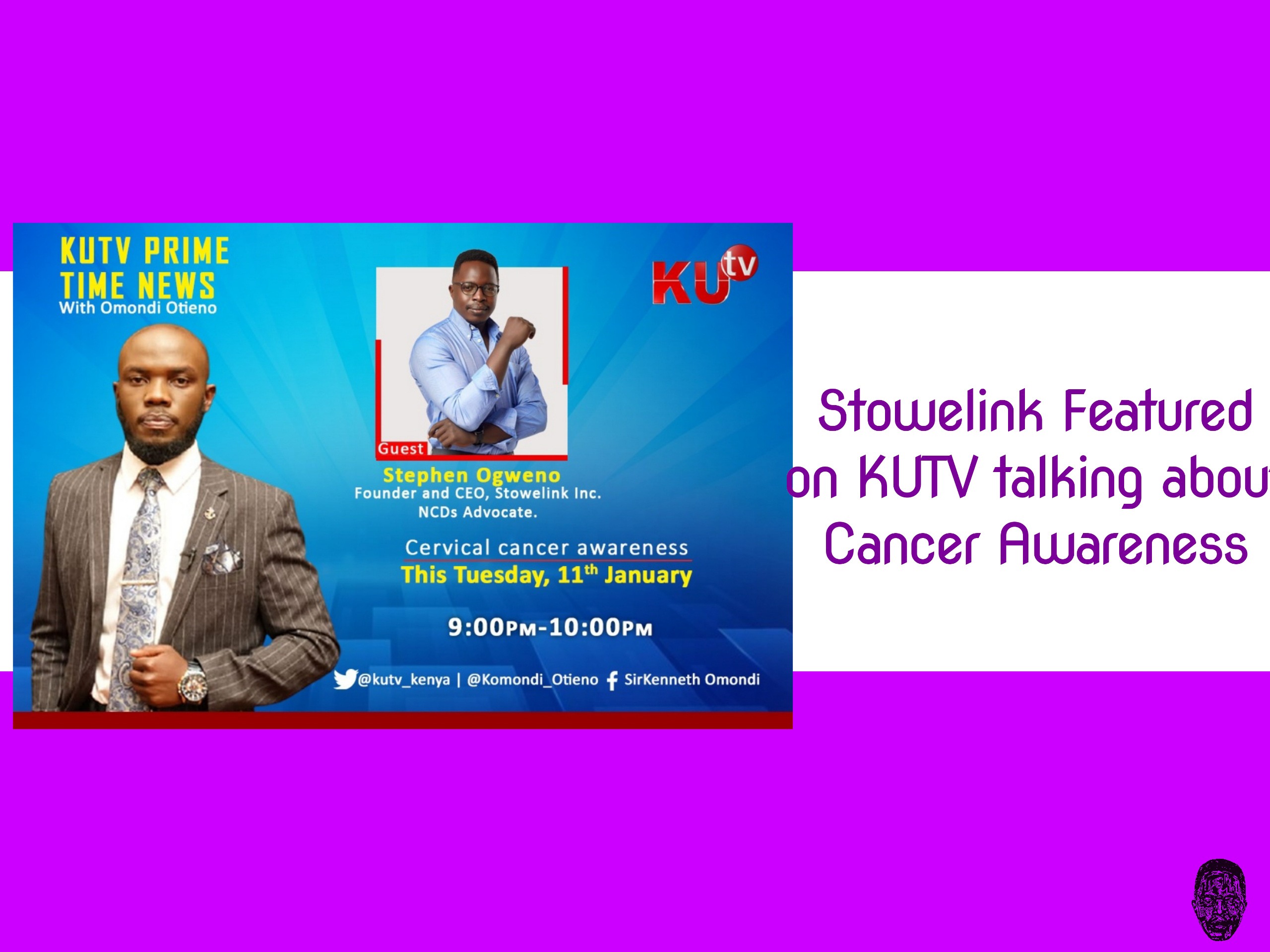 STOWELINKS CEO, OGWENO STEPHEN FEATURED ON KUTV TALKING ABOUT CERVICAL CANCER AWARENESS
