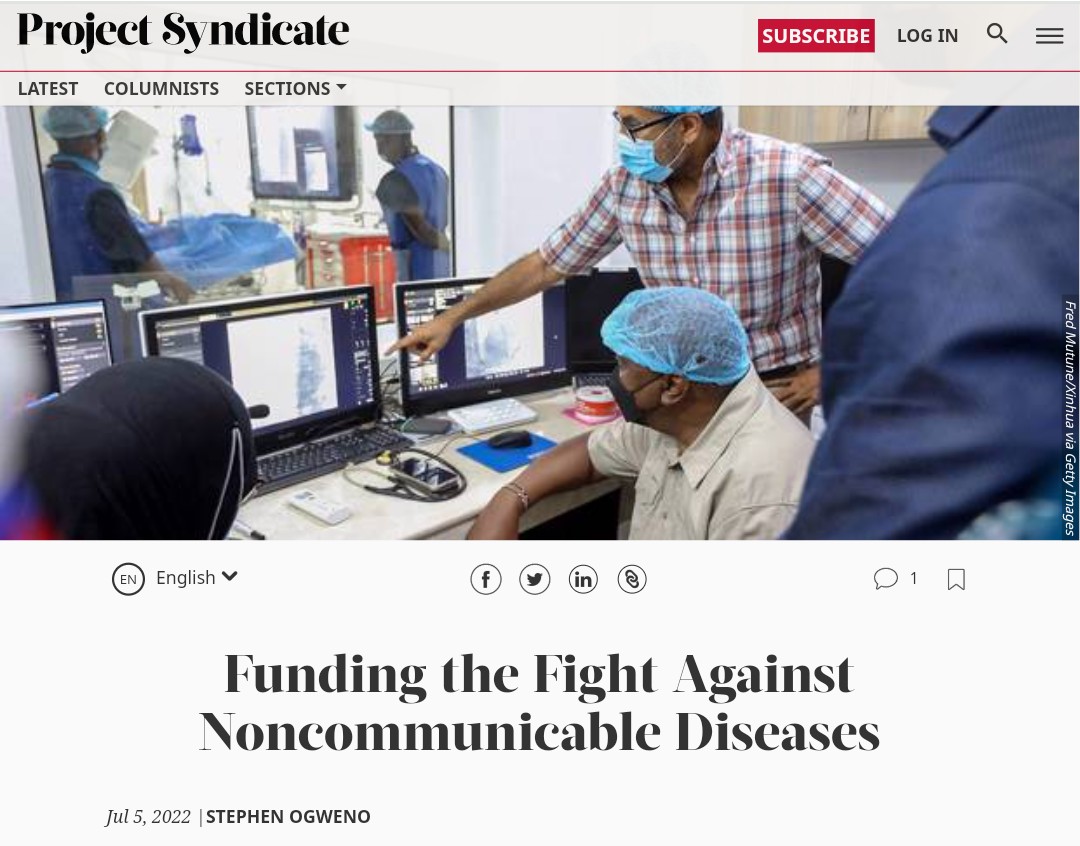 STOWELINK’S CEO PUBLISHES A NEW ARTICLE ON PROJECT SYNDICATE ON NCD FUNDING
