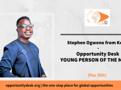Stowelink Founder Ogweno Stephen Recognized as Opportunity Desk Young Person of the&nbsp;Month